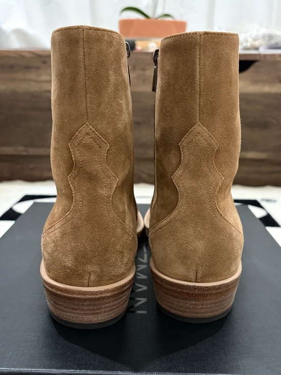 Stuart Weitzman Augustine Nubuck / Suede Leather Boot Chestnut / Tan